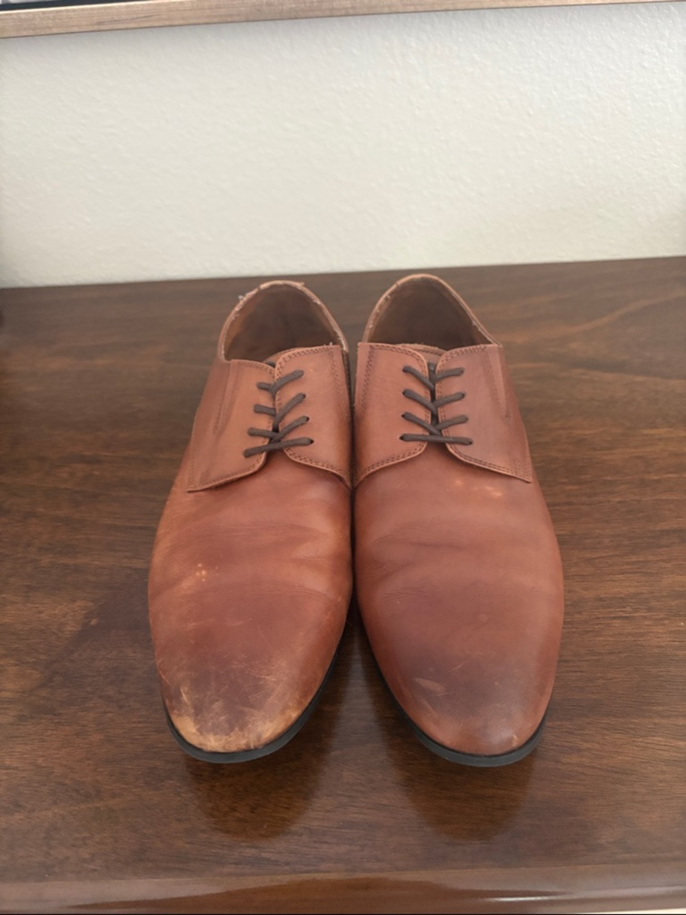 Kenneth Cole Men’s Tan Leather Derby Shoes